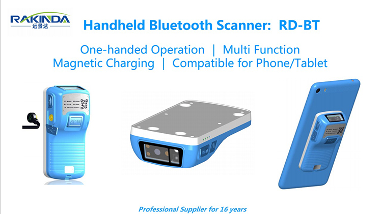 Ручной сканер штрих-кода Bluetooth делает ваш телефон / планшет стать профессиональным сб